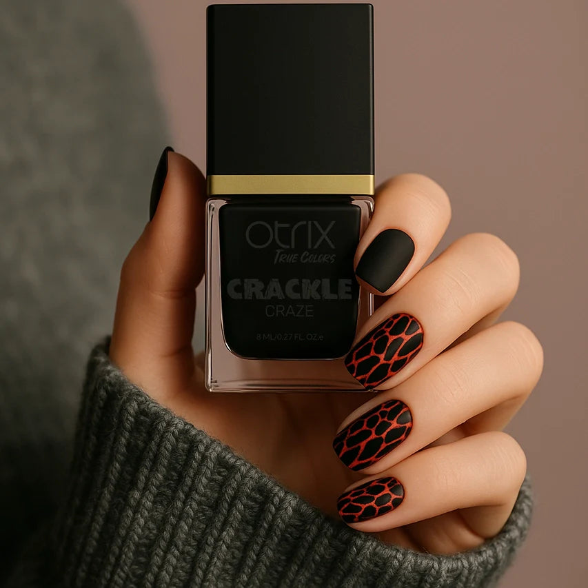 True Colors Cracked Coal Crackle Nail Polish